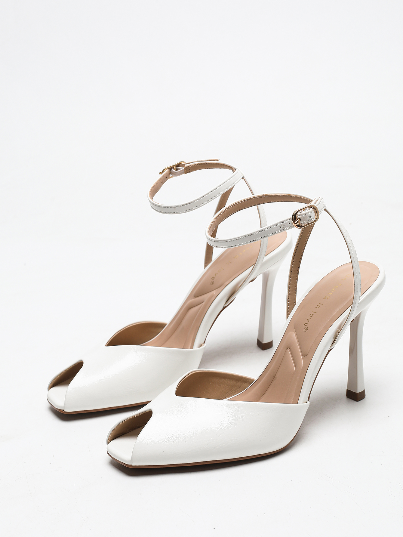 Chic Square-Toe Leather Peep-T - Casual Sandal Leather recensione e prezzo