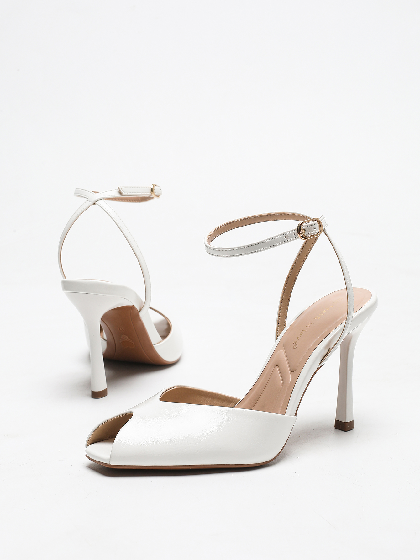 Chic Square-Toe Leather Peep-T - Casual Sandal Leather recensione e prezzo