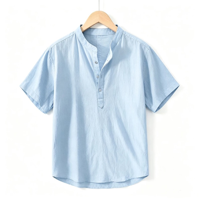 Summer Mens Short Sleeve Shirt - Linen Shirt Breathable recensione e prezzo