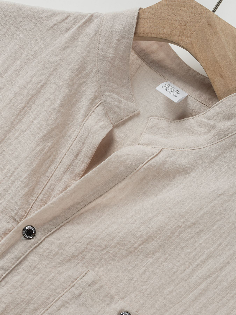 Men's Cotton Linen Henley Shir - Linen Shirt Breathable recensione e prezzo