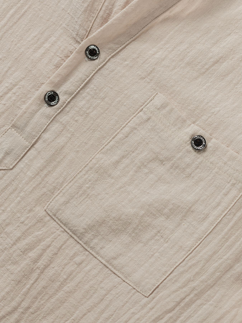 Men's Cotton Linen Henley Shir - Linen Shirt Breathable recensione e prezzo