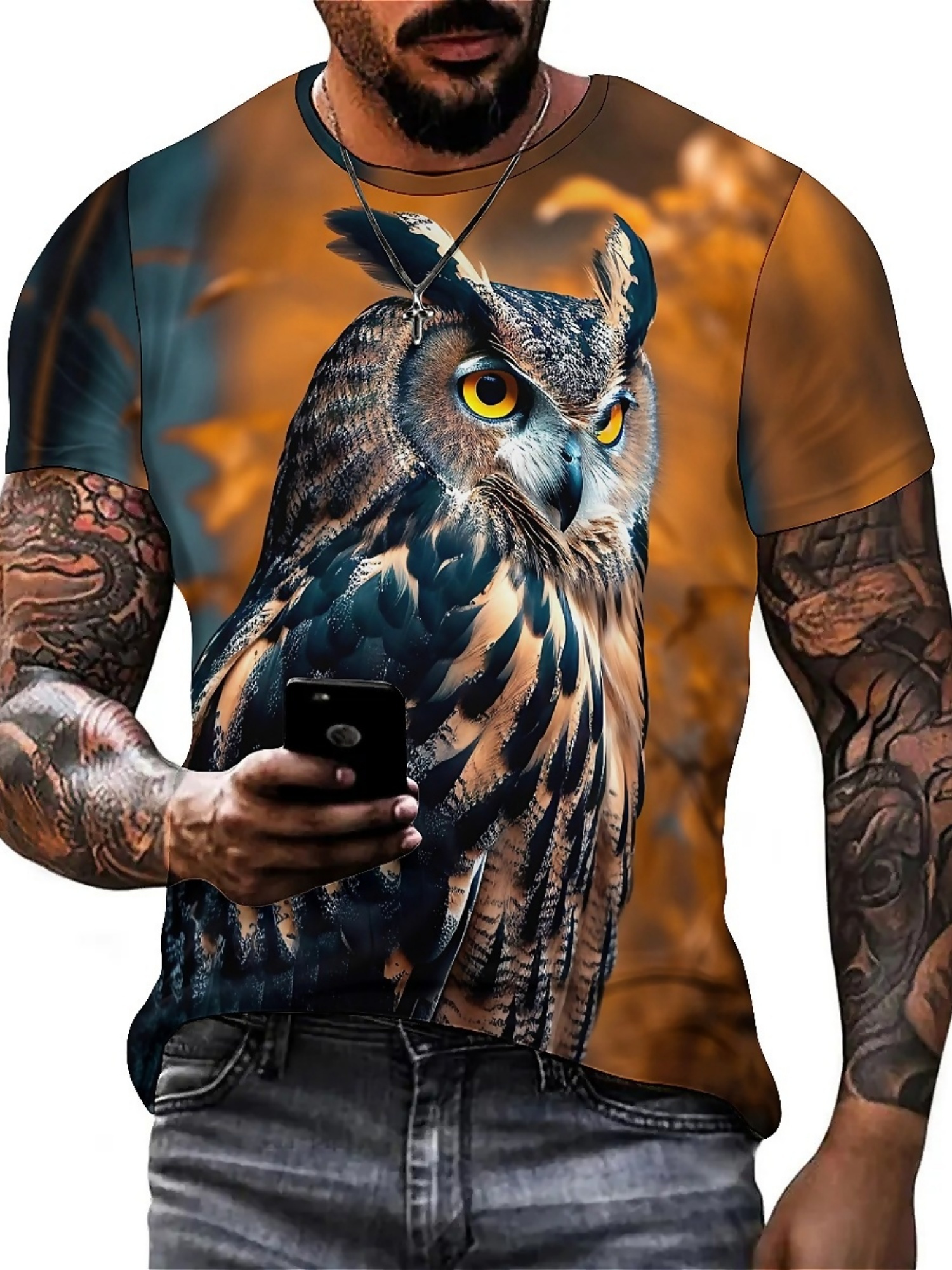 Men's & Women's 3D Print Owl G - Tee Graphic Print recensione e prezzo