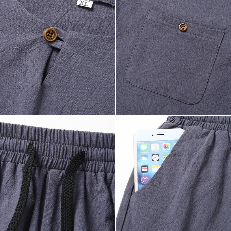 High-quality fashionable men's - Short Linen Drawstring recensione e prezzo
