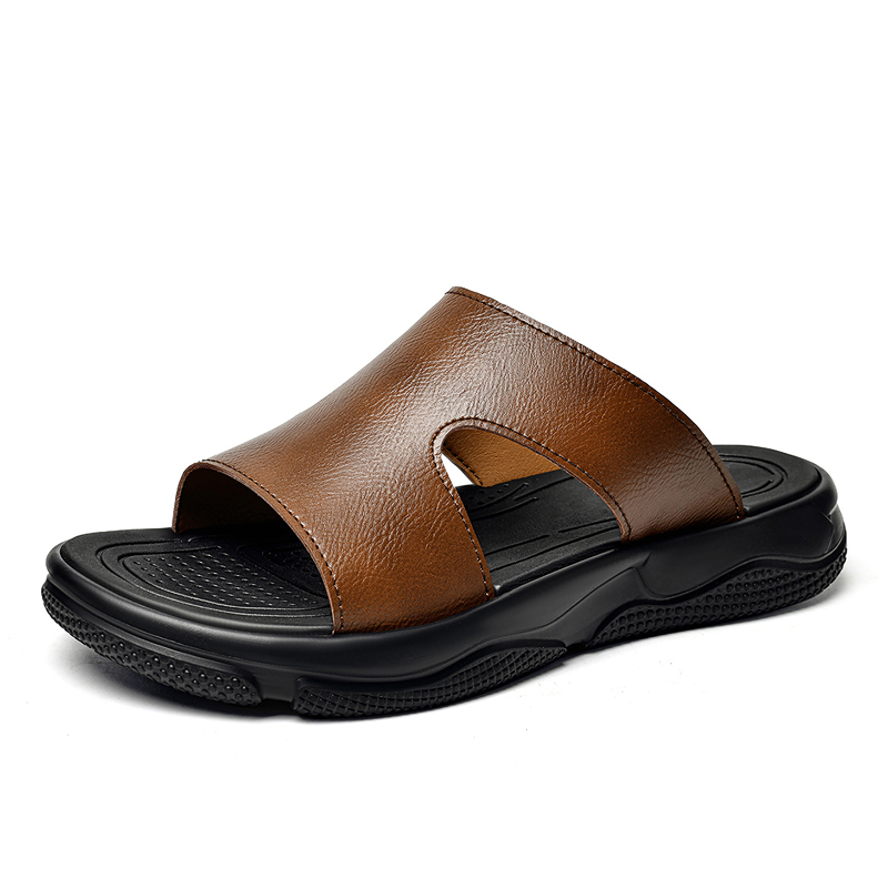 Men's Leather Slide Sandals No - Flip Flop Leather Men recensione e prezzo