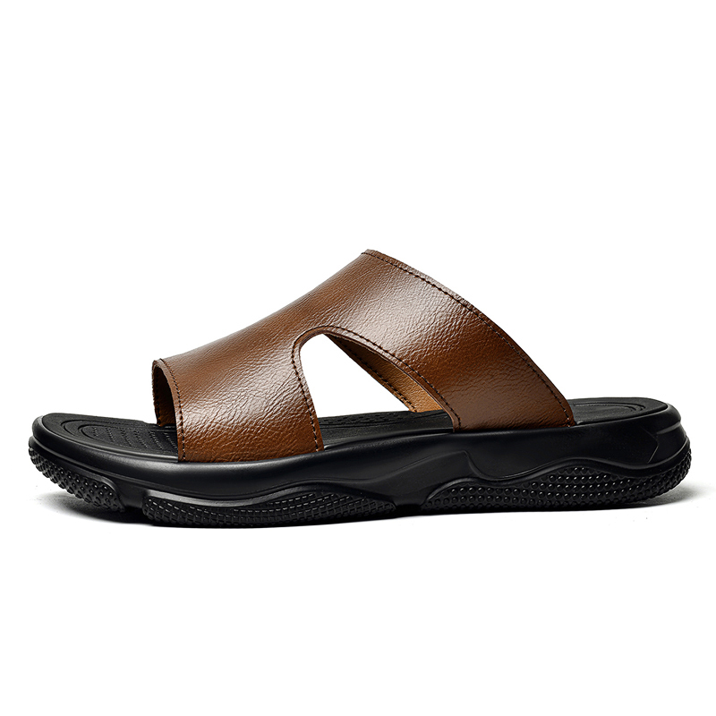 Men's Leather Slide Sandals No - Flip Flop Leather Men recensione e prezzo