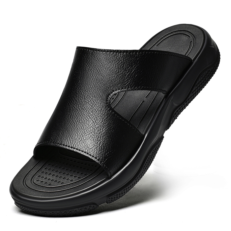 Men's Leather Slide Sandals No - Flip Flop Leather Men recensione e prezzo