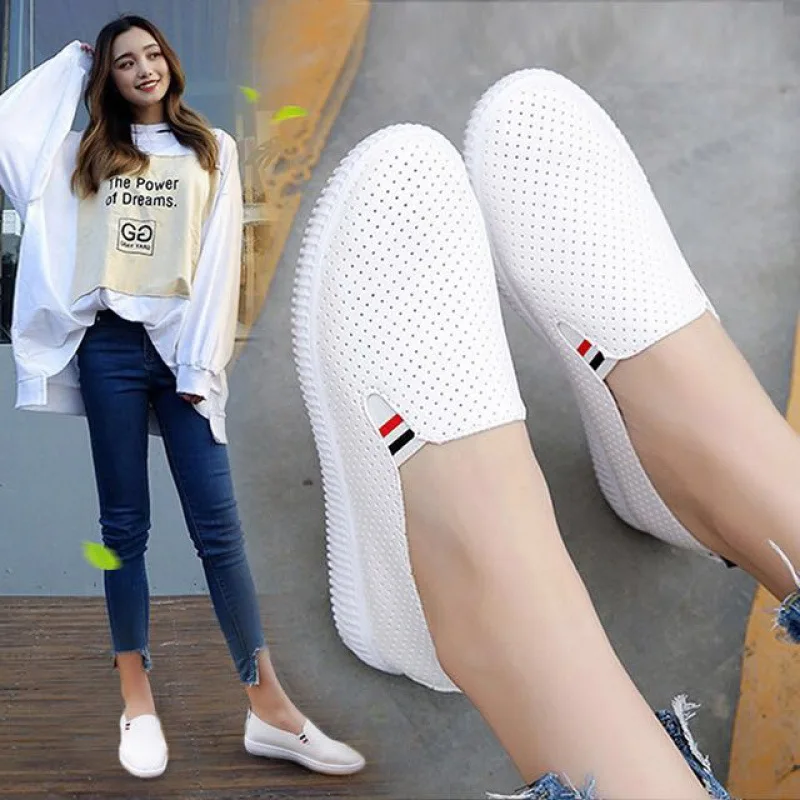 Women Sneakers White Flats Cut - Espadrille Slip On recensione e prezzo
