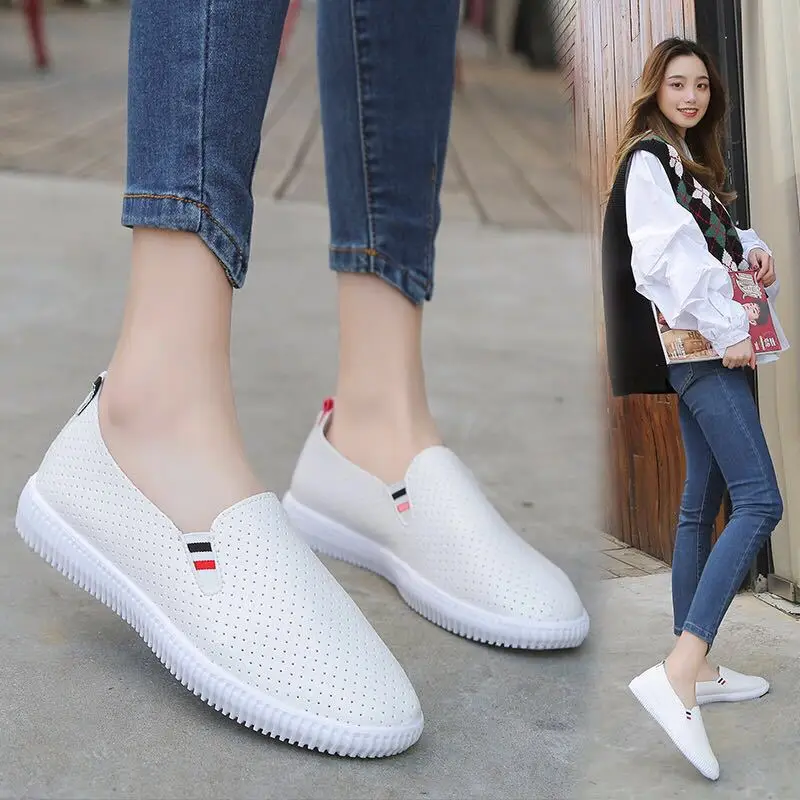 Women Sneakers White Flats Cut - Espadrille Slip On recensione e prezzo