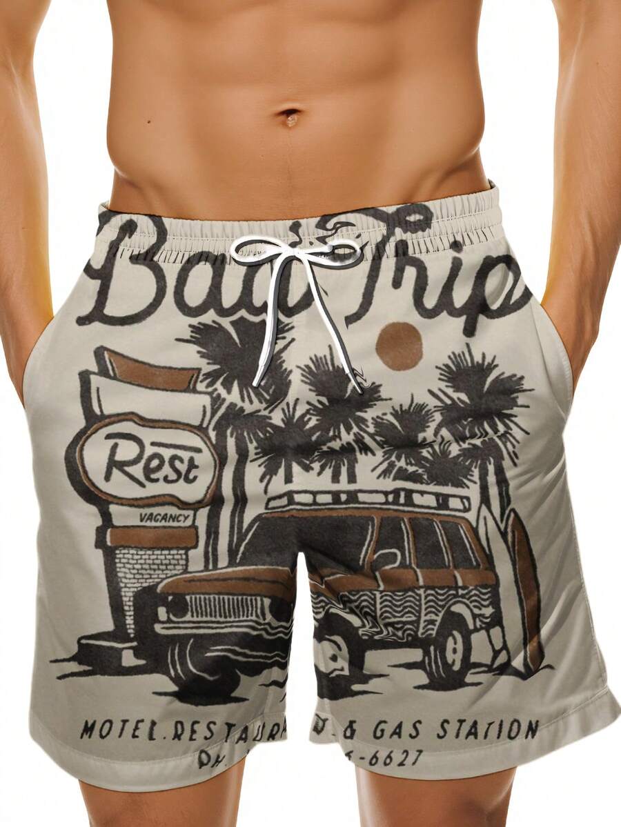 Mens Beach Trip Print Board Sh - Swim Trunk Quick Dry recensione e prezzo