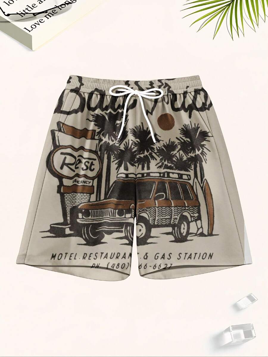 Mens Beach Trip Print Board Sh - Swim Trunk Quick Dry recensione e prezzo