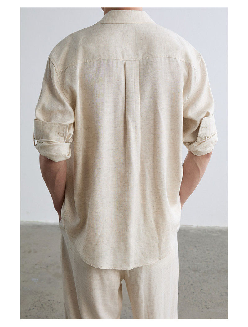 High-end Natural Linen Men's S - Linen Shirt Breathable recensione e prezzo