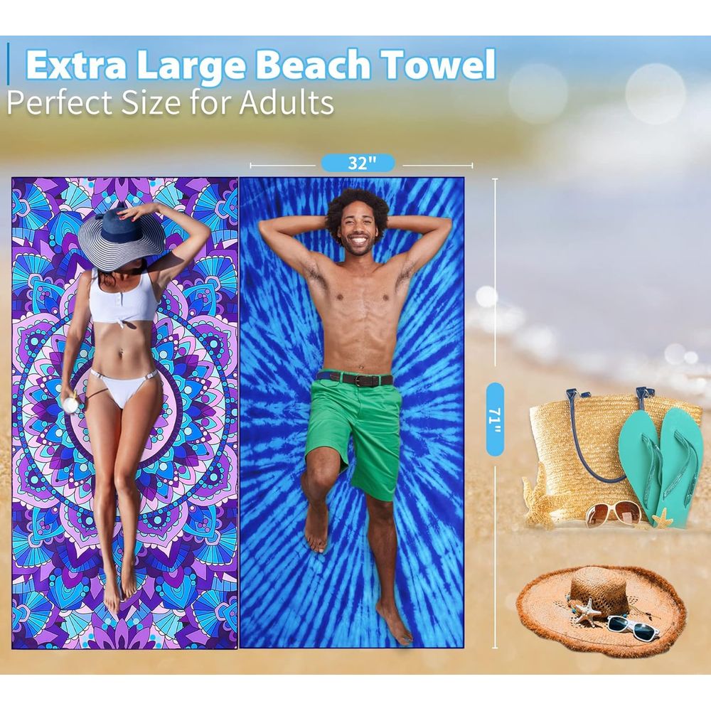 Lightweight Oversized 71x32 Be - Beach Towel Large recensione e prezzo