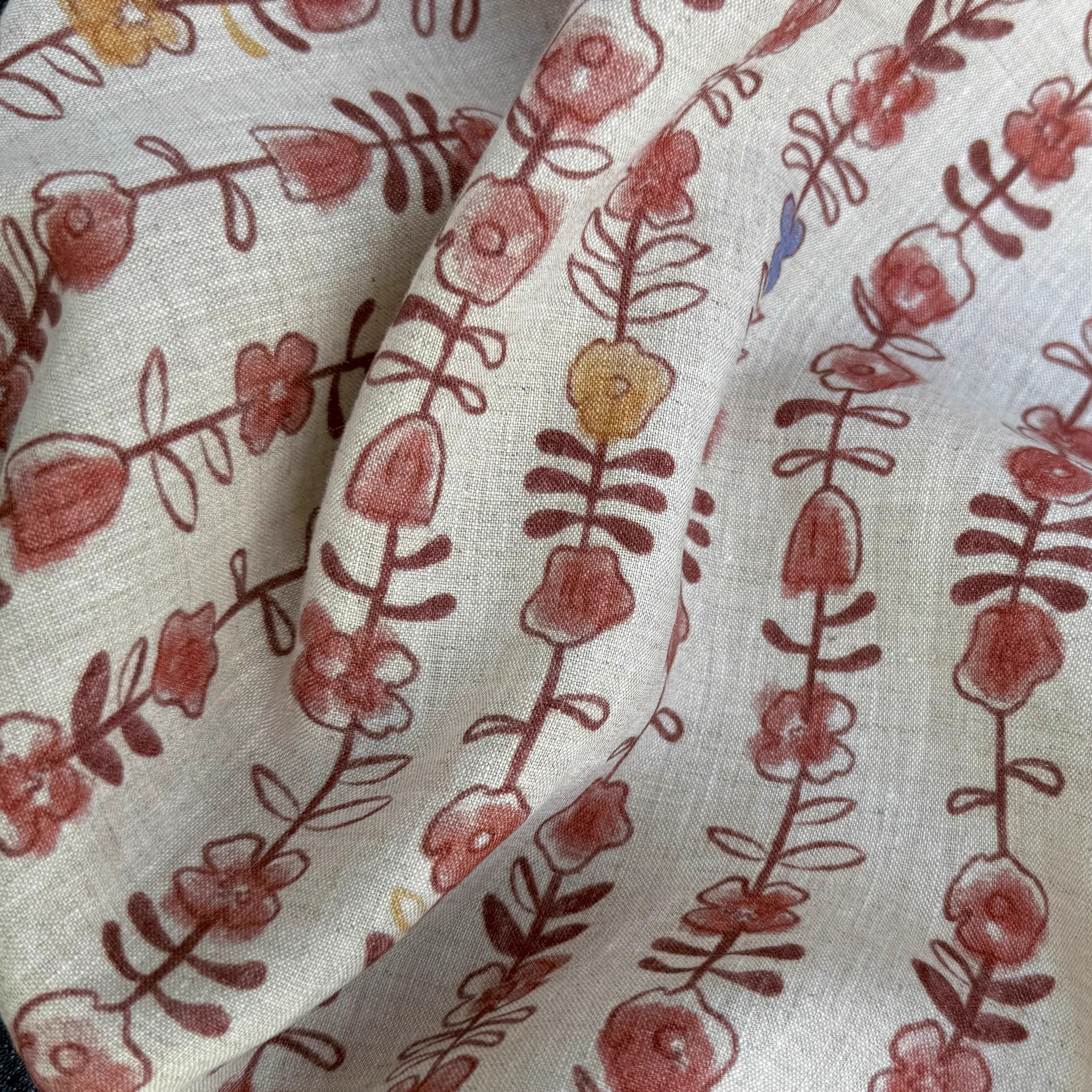 1yard Unique flowers print fab - Linen Shirt Breathable recensione e prezzo