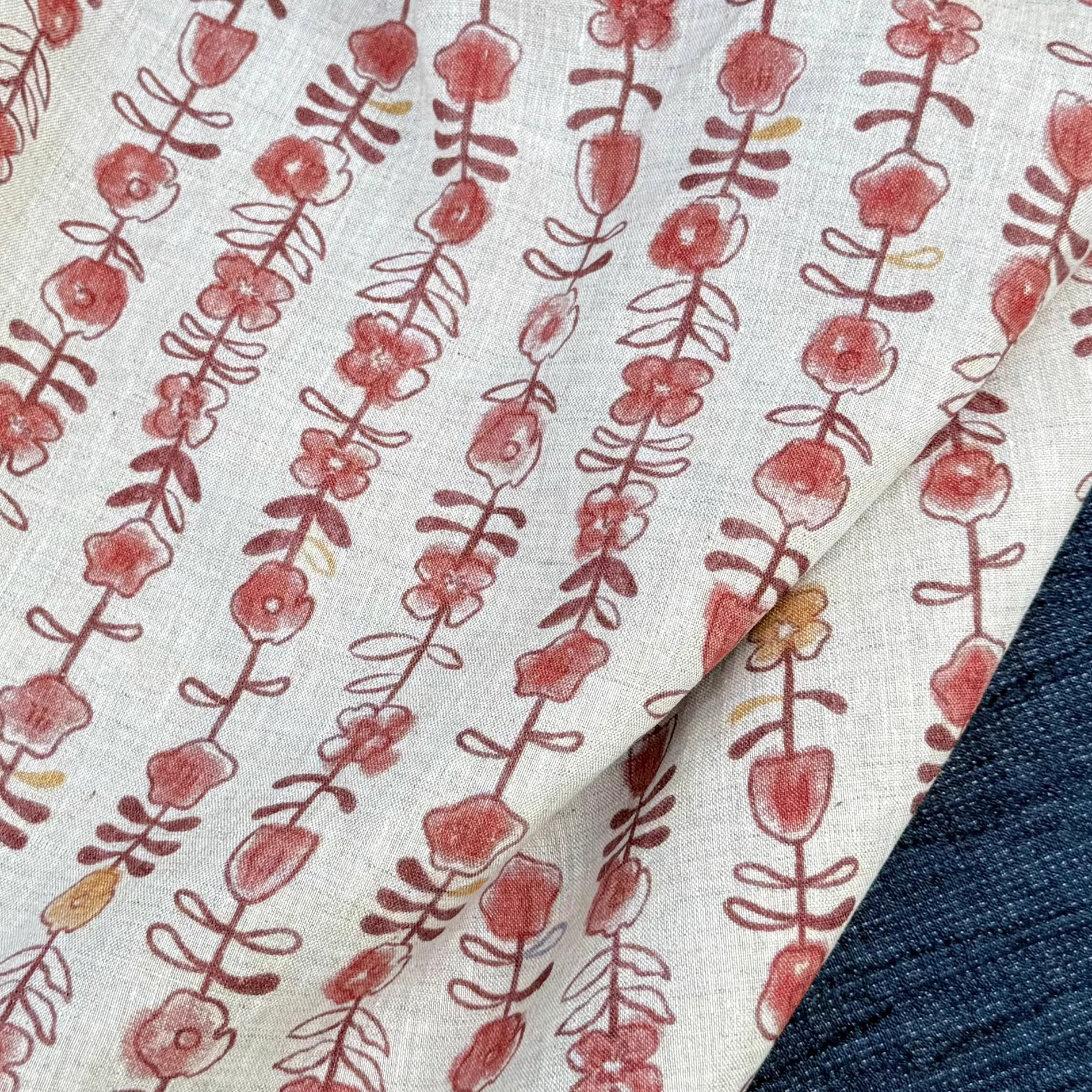 1yard Unique flowers print fab - Linen Shirt Breathable recensione e prezzo