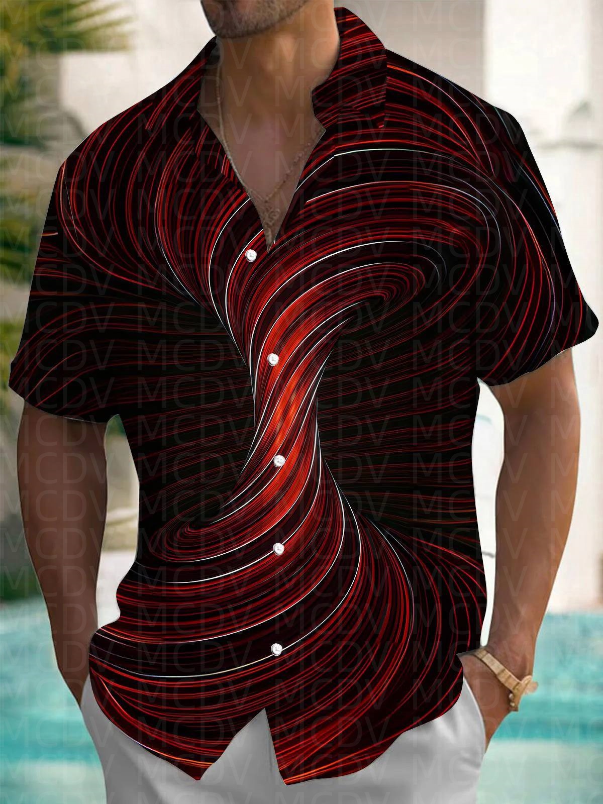 Star Pattern Style Men's Hawai - Shirt Camp Collar recensione e prezzo