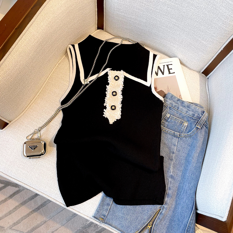 Slim Fit Knitted Vest Women's  - Shirt Camp Collar recensione e prezzo