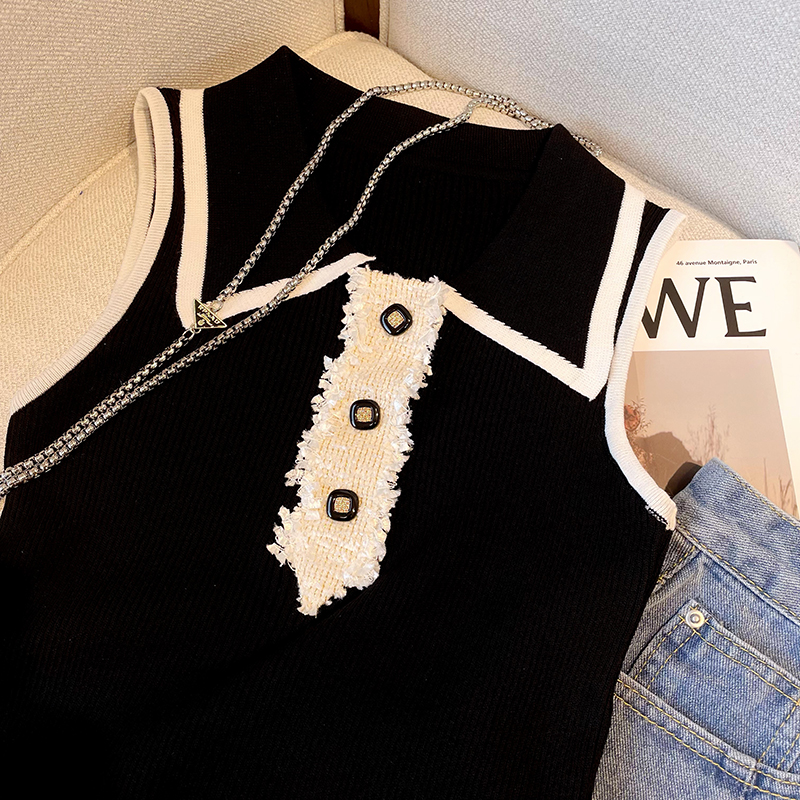 Slim Fit Knitted Vest Women's  - Shirt Camp Collar recensione e prezzo