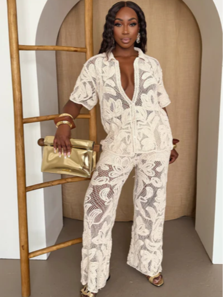 Women's Stylish 2 Piece Set Cr - Resort Shirt Floral recensione e prezzo