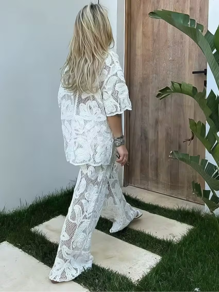 Women's Stylish 2 Piece Set Cr - Resort Shirt Floral recensione e prezzo