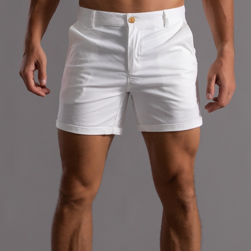 Men Slim Fit Chino Shorts Roll - Shorts Chino Slim recensione e prezzo