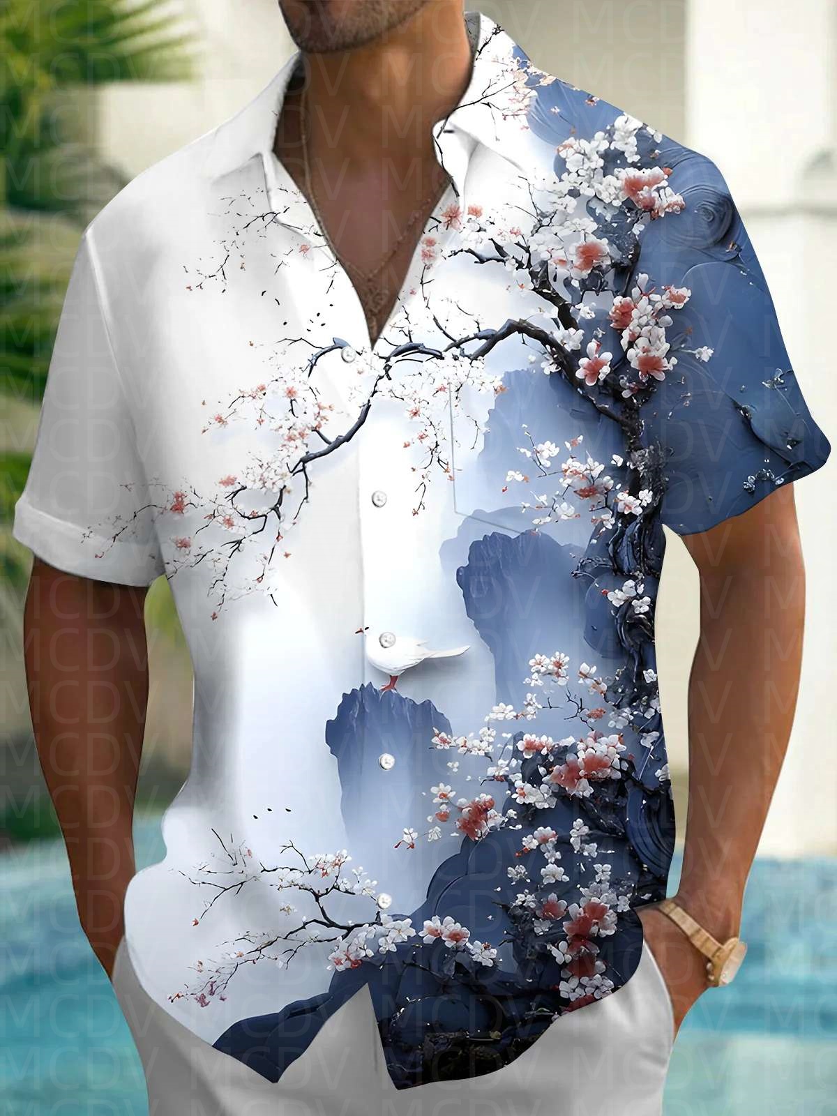 Sun Pattern Style Men's Hawaii - Shirt Camp Collar recensione e prezzo