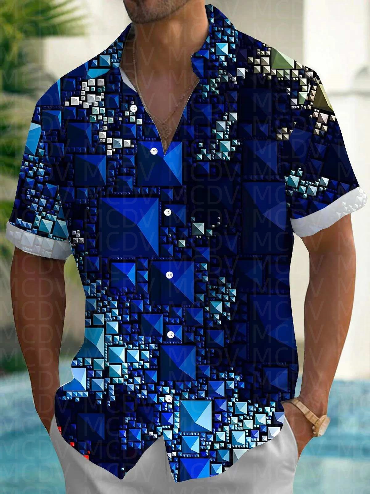 Sun Pattern Style Men's Hawaii - Shirt Camp Collar recensione e prezzo