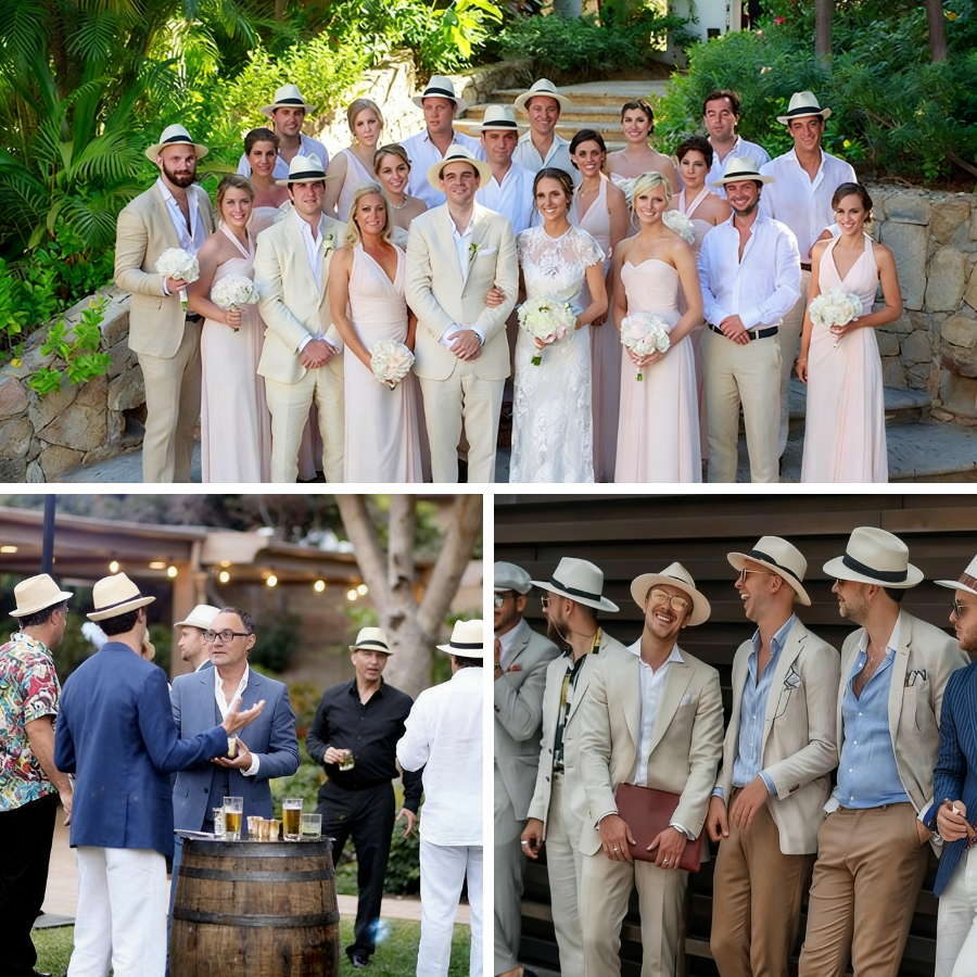 6-48PACK Wedding Straw Fedora  - Bucket Hat Straw recensione e prezzo