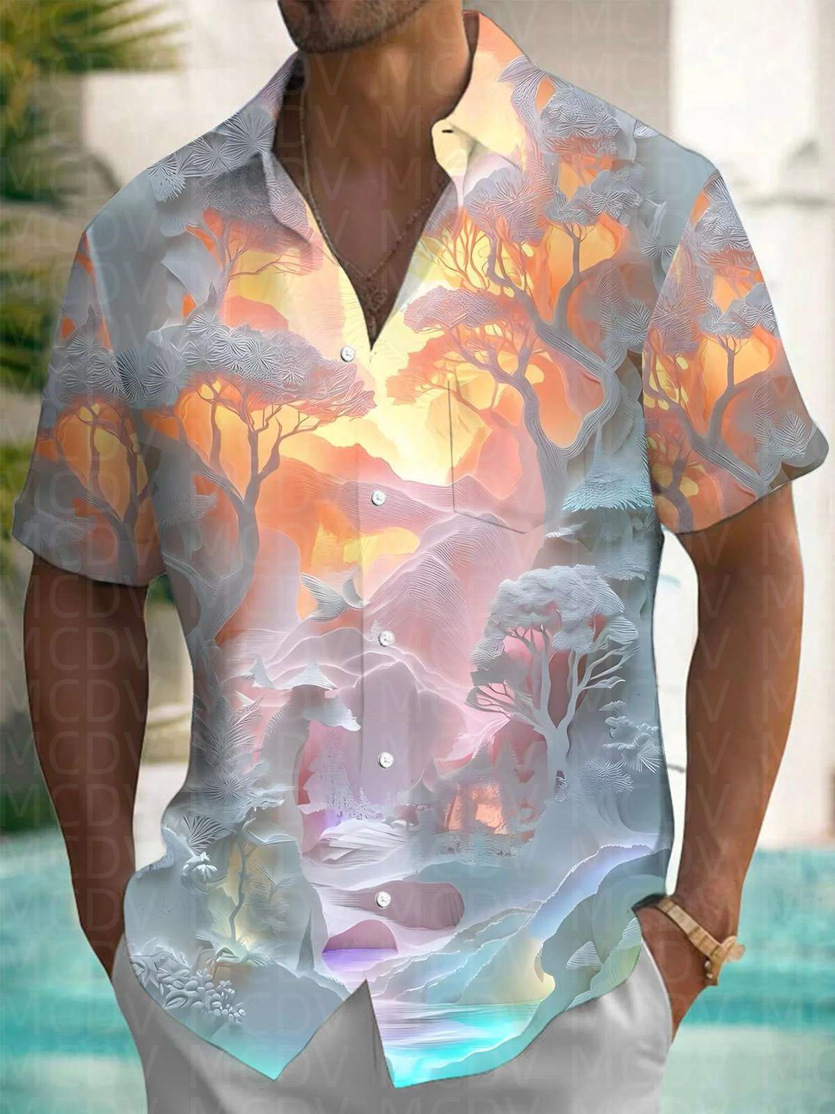 Trump Pattern Men's Hawaiian S - Shirt Camp Collar recensione e prezzo