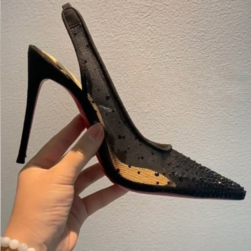 Mesh Rhinestone Rear Empty Sti - Casual Sandal Leather recensione e prezzo