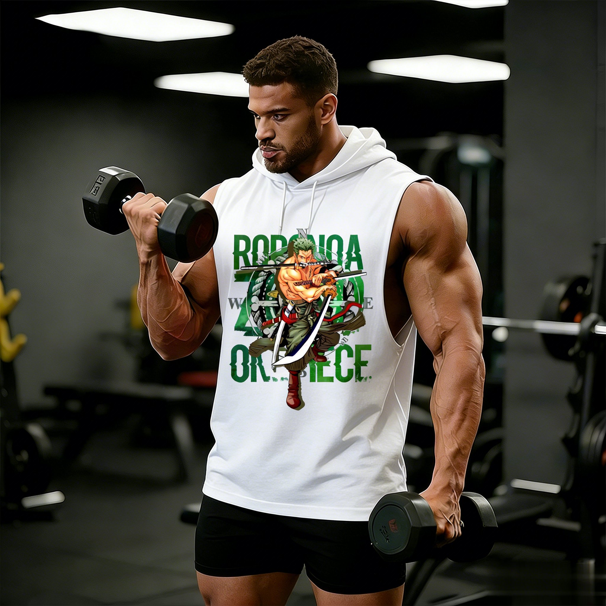 One Piece Zoro Roronoa Anime W - Tank Top Muscle recensione e prezzo