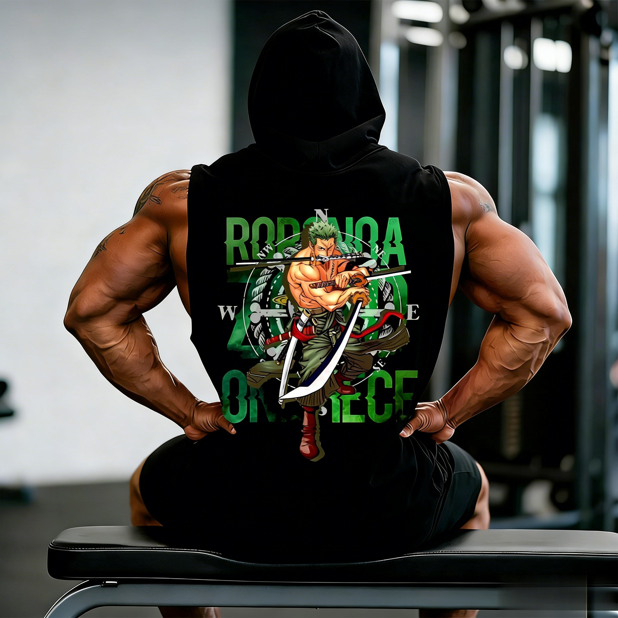 One Piece Zoro Roronoa Anime W - Tank Top Muscle recensione e prezzo