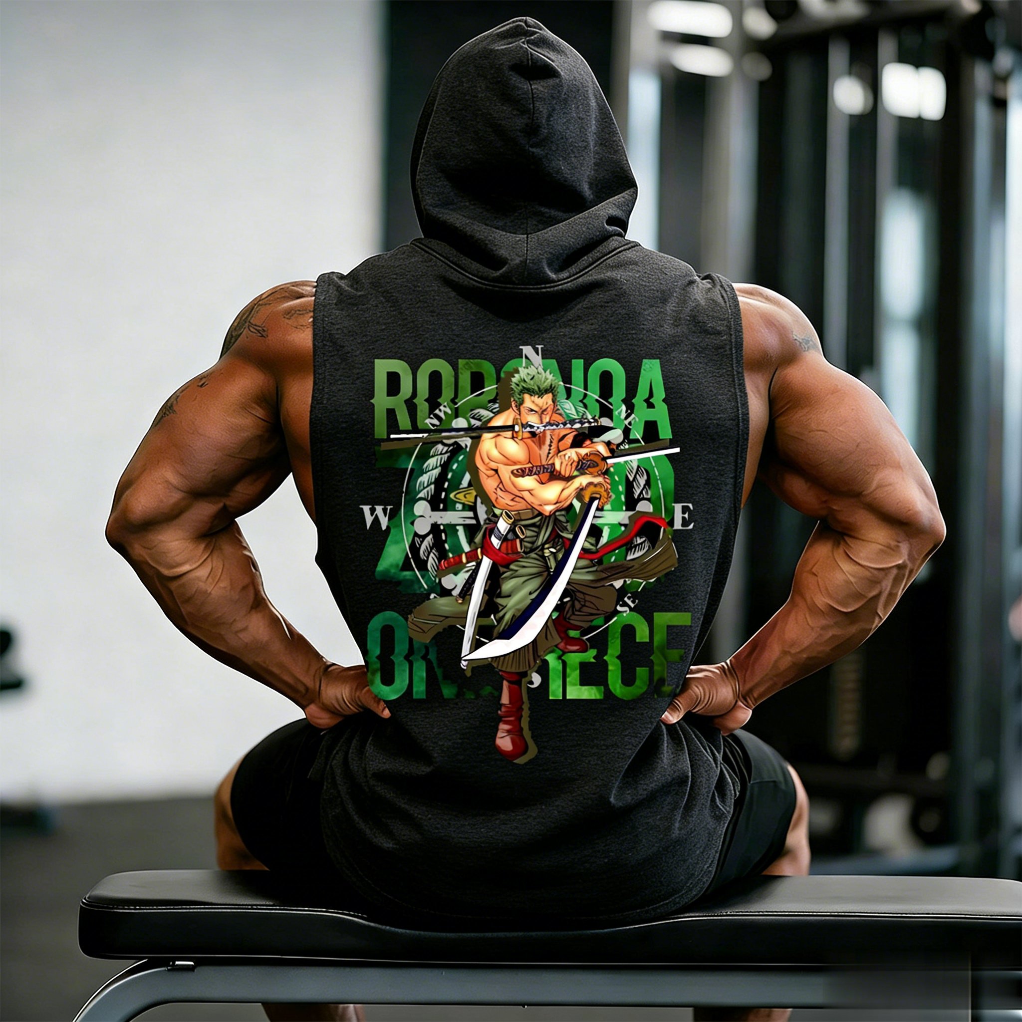 One Piece Zoro Roronoa Anime W - Tank Top Muscle recensione e prezzo