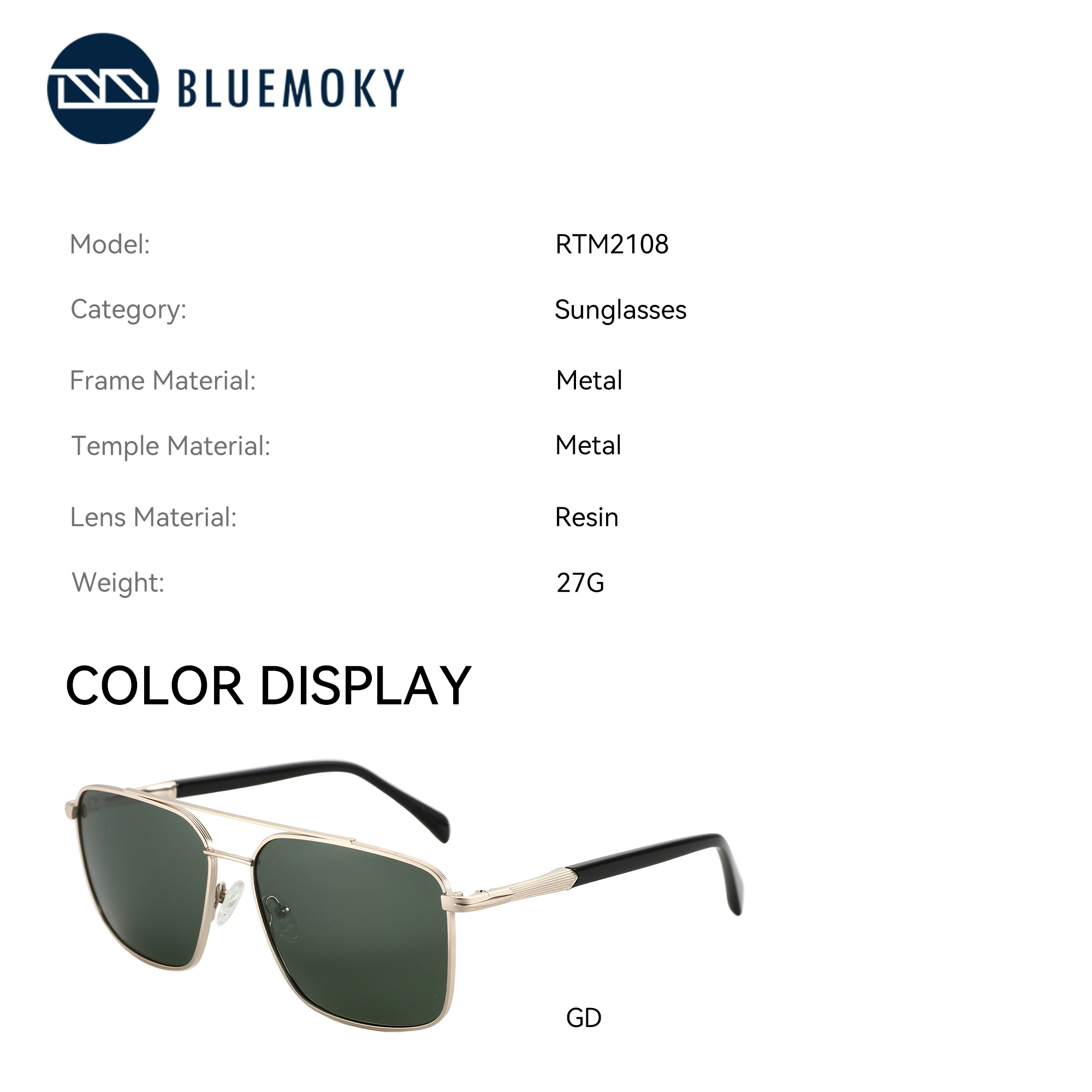 BLUEMOKY L Size Fashion Metal  - Sunglasses Aviator Polarized recensione e prezzo