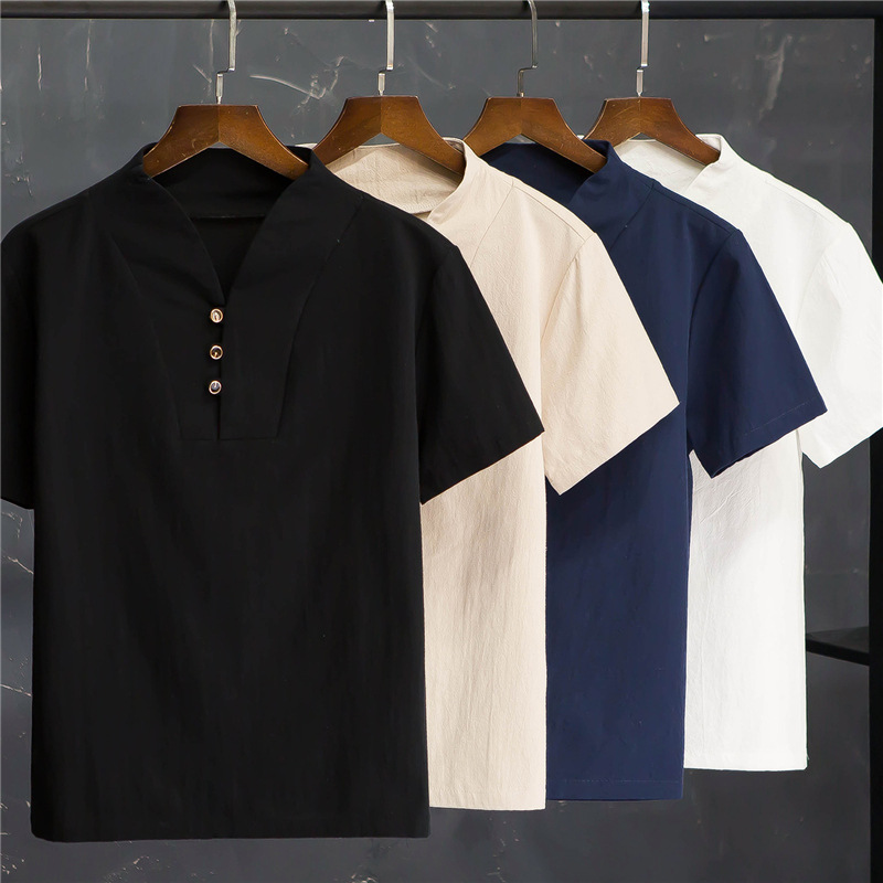 Men's Summer Cotton Linen Shor - Linen Shirt Breathable recensione e prezzo