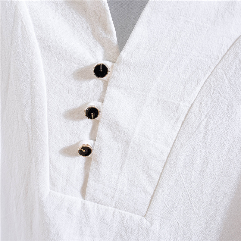 Men's Summer Cotton Linen Shor - Linen Shirt Breathable recensione e prezzo