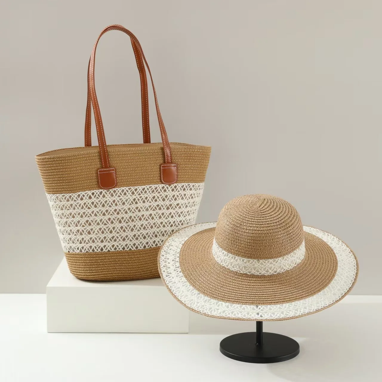 Large Capacity Straw Woven Bag - Bucket Hat Straw recensione e prezzo