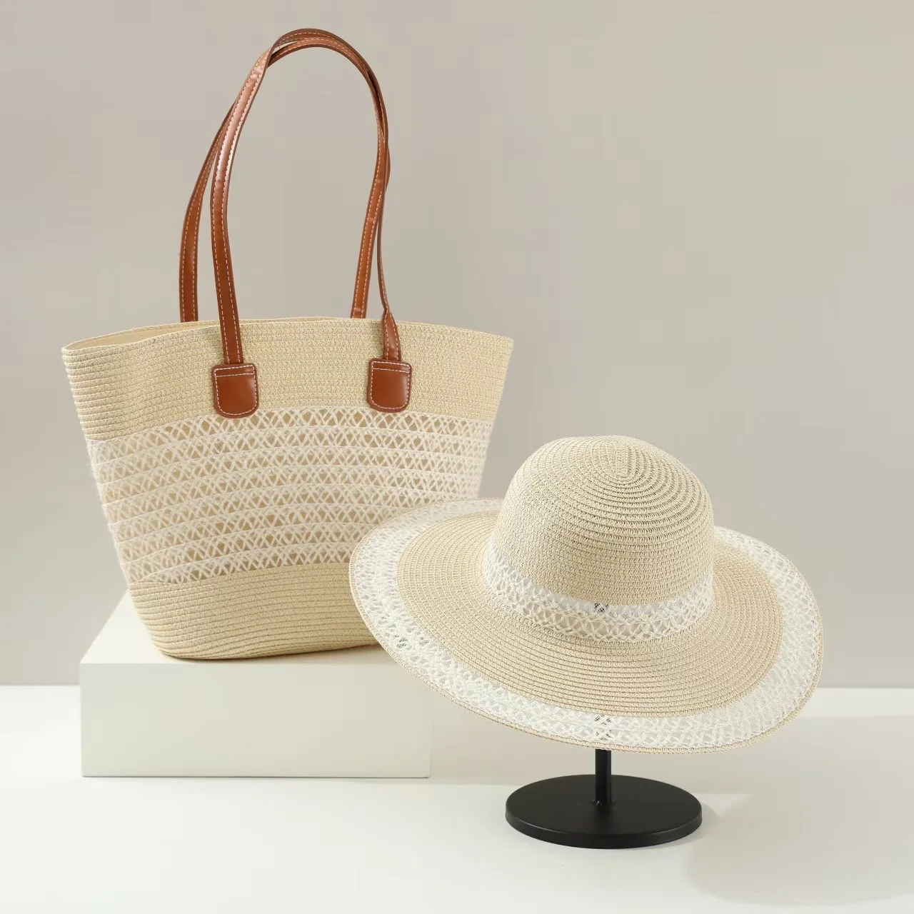 Large Capacity Straw Woven Bag - Bucket Hat Straw recensione e prezzo