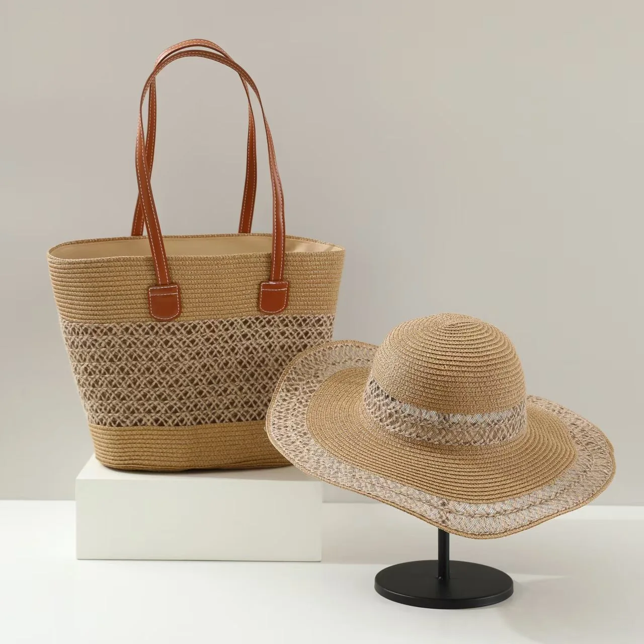 Large Capacity Straw Woven Bag - Bucket Hat Straw recensione e prezzo