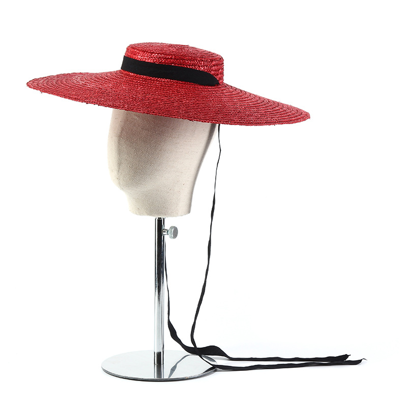 15cm Wide Brim Straw Hat Flat  - Bucket Hat Straw recensione e prezzo