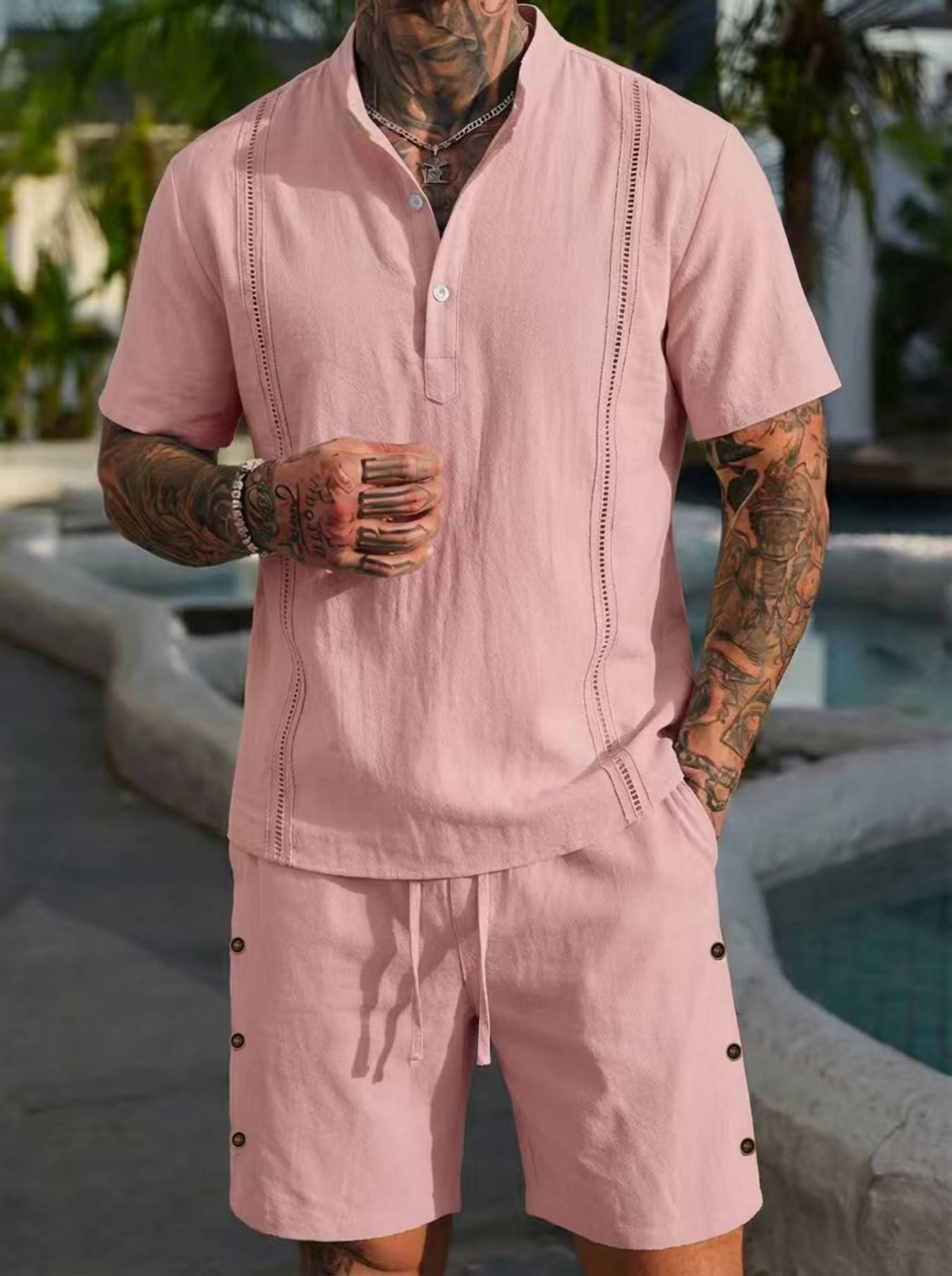 2026 men's summer beach casual - Short Linen Drawstring recensione e prezzo