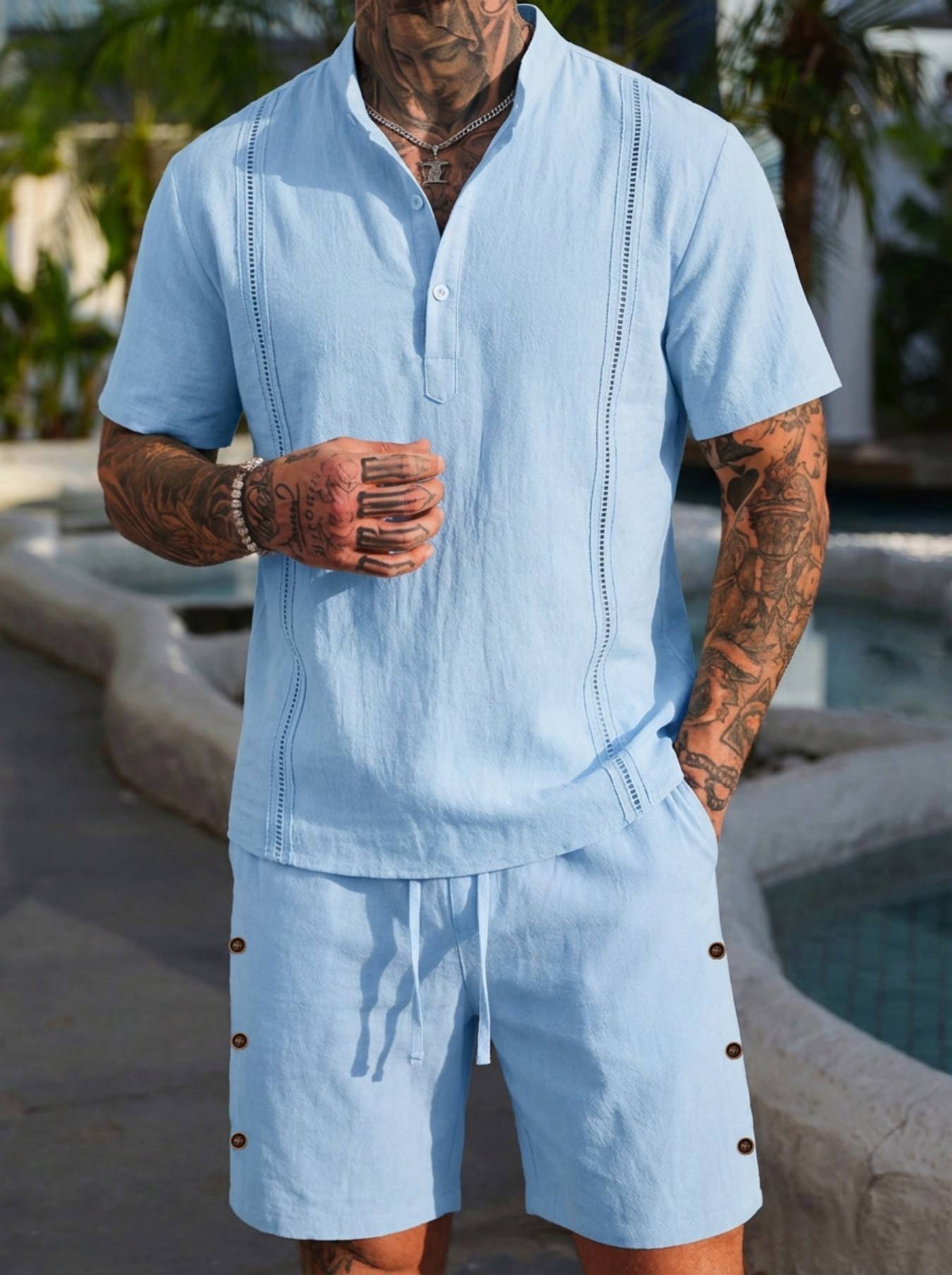 2026 men's summer beach casual - Short Linen Drawstring recensione e prezzo