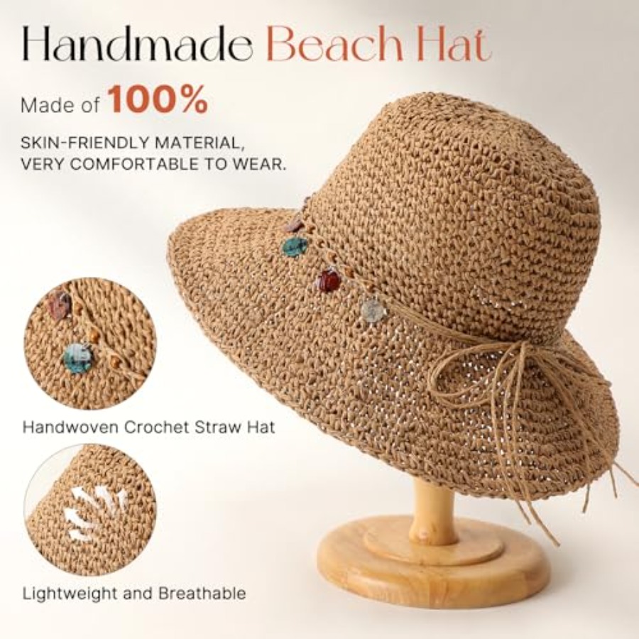 Beach Sun Hats for Women, Stra - Packable Hat Nylon recensione e prezzo