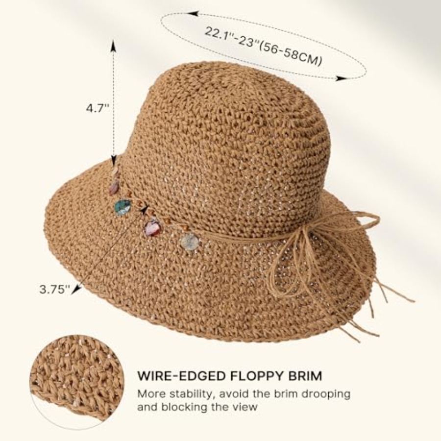 Beach Sun Hats for Women, Stra - Packable Hat Nylon recensione e prezzo