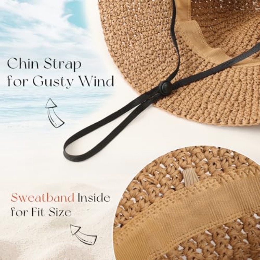 Beach Sun Hats for Women, Stra - Packable Hat Nylon recensione e prezzo