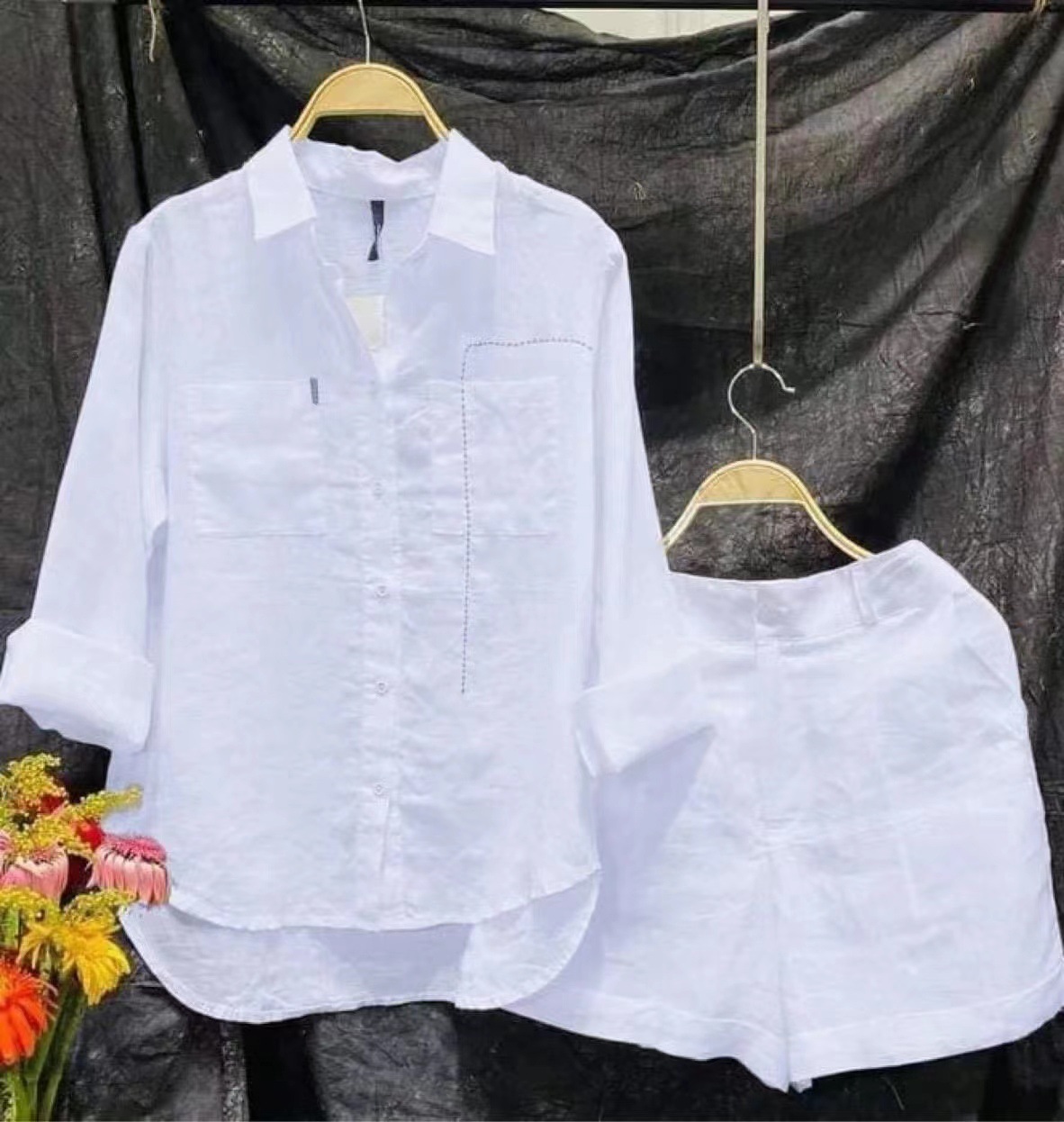 Fashion White Long Sleeve Shir - Linen Shirt Breathable recensione e prezzo