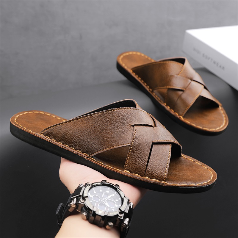 Genuine Leather Men Casual San - Flip Flop Leather Men recensione e prezzo