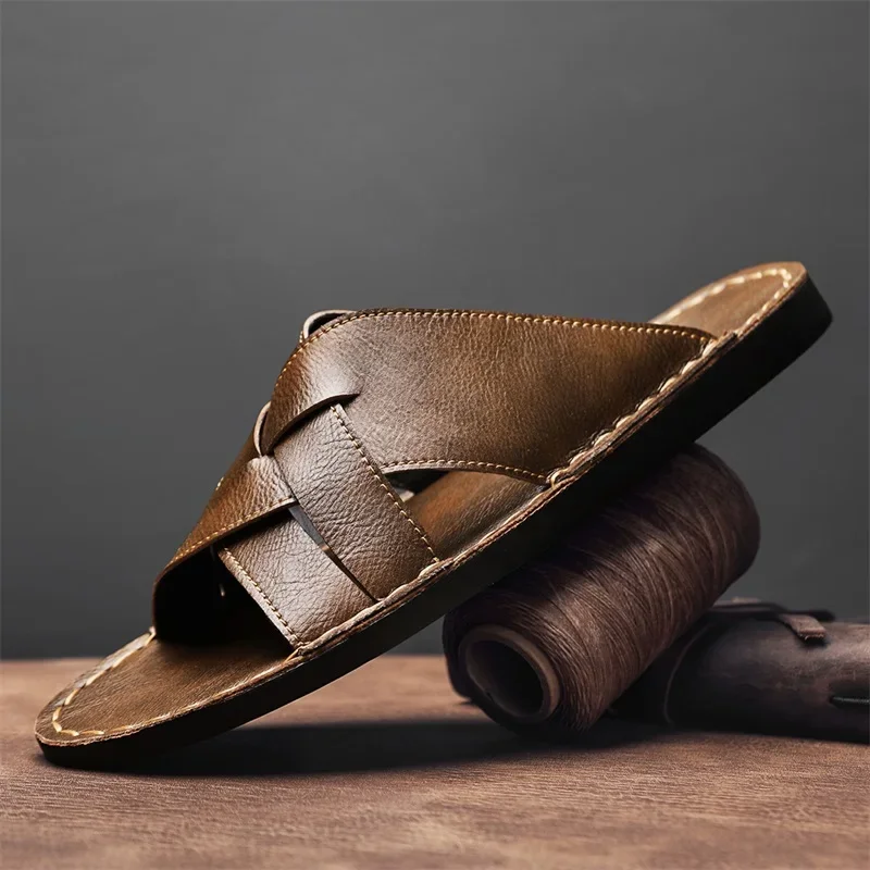 Genuine Leather Men Casual San - Flip Flop Leather Men recensione e prezzo