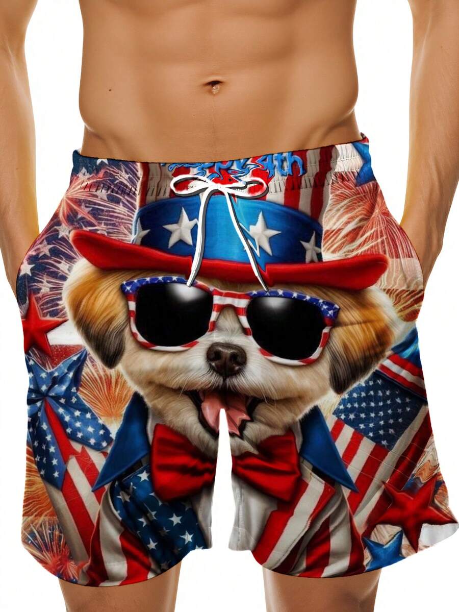 Patriotic Dog American Flag Pr - Swim Trunk Quick Dry recensione e prezzo