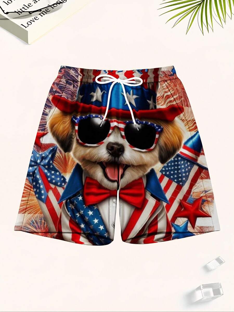 Patriotic Dog American Flag Pr - Swim Trunk Quick Dry recensione e prezzo