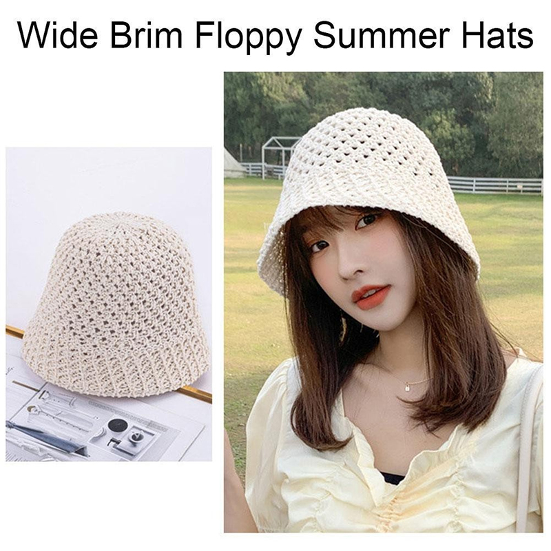 New Girls Sun Hat Wide Brim Fl - Bucket Hat Straw recensione e prezzo